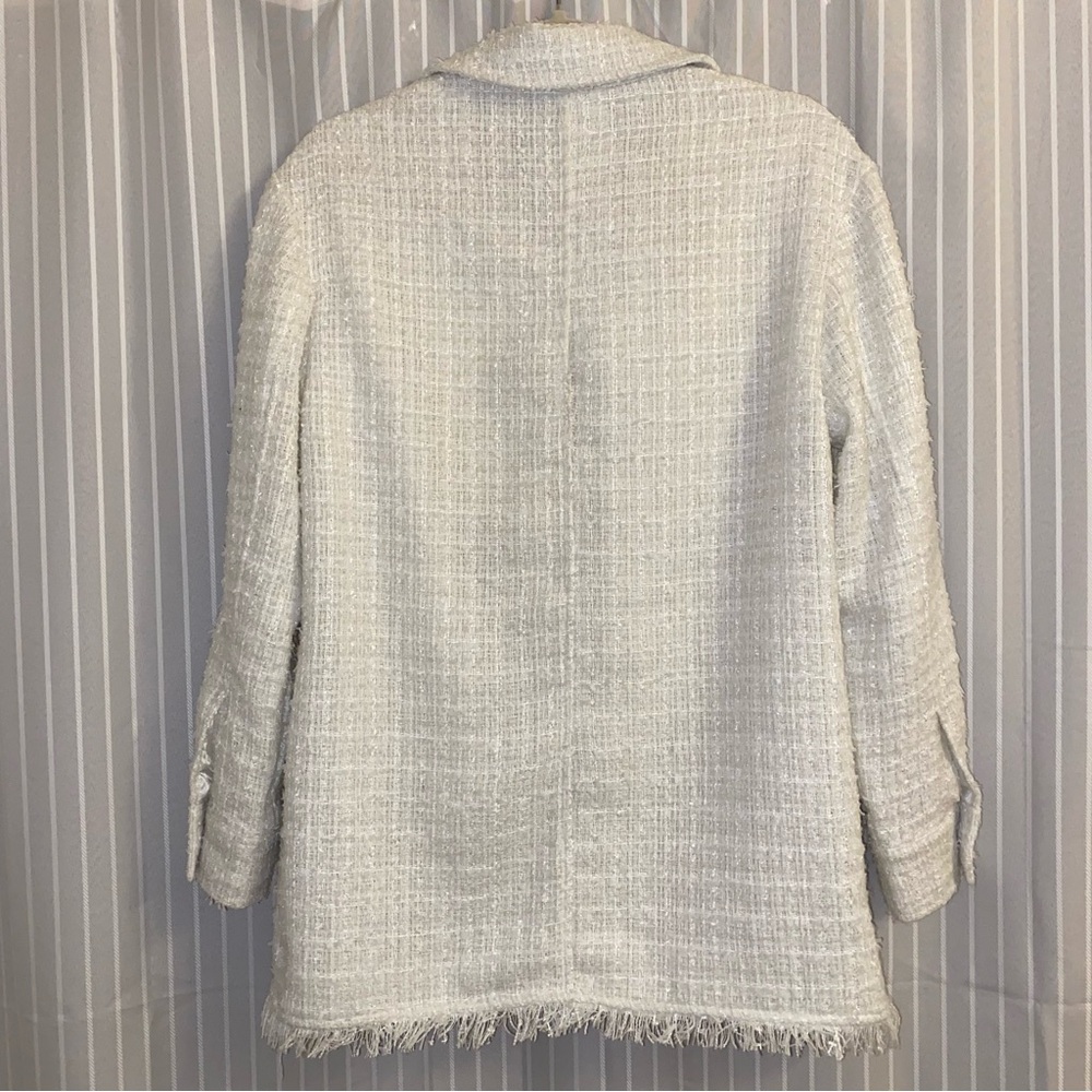 7 for all Mankind White Tweed Jacket - Picture 2 of 5